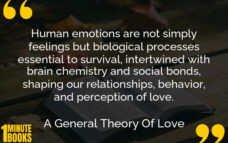 A General Theory Of Love Summary Brief Summary