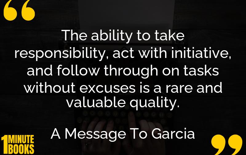 A Message To Garcia Summary Brief Summary