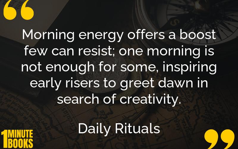 Daily Rituals Summary Brief Summary
