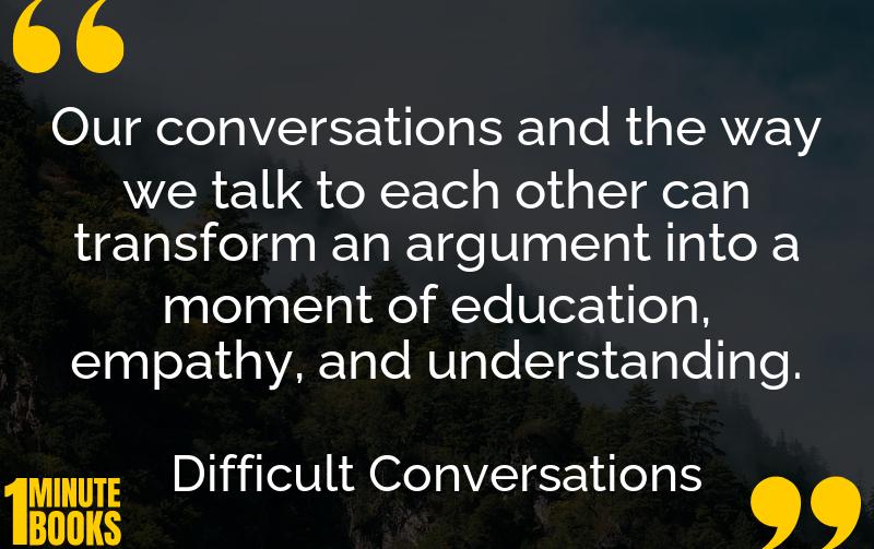 Difficult Conversations Summary Brief Summary