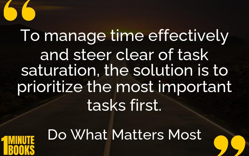 Do What Matters Most Summary Brief Summary