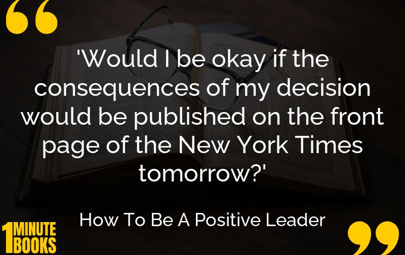 How To Be A Positive Leader Summary Brief Summary