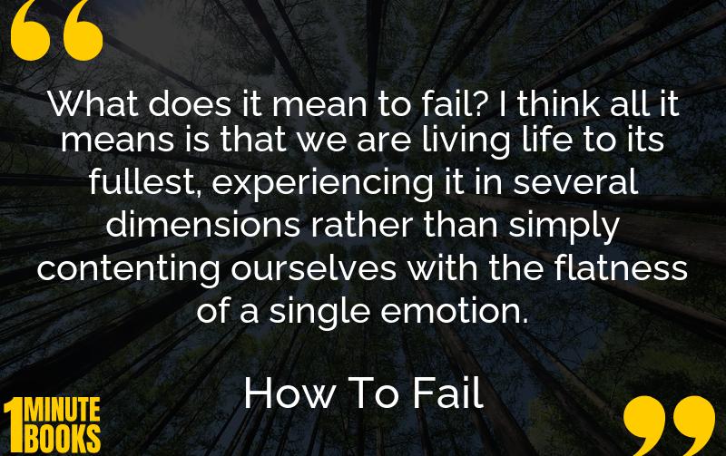 How To Fail Summary Brief Summary