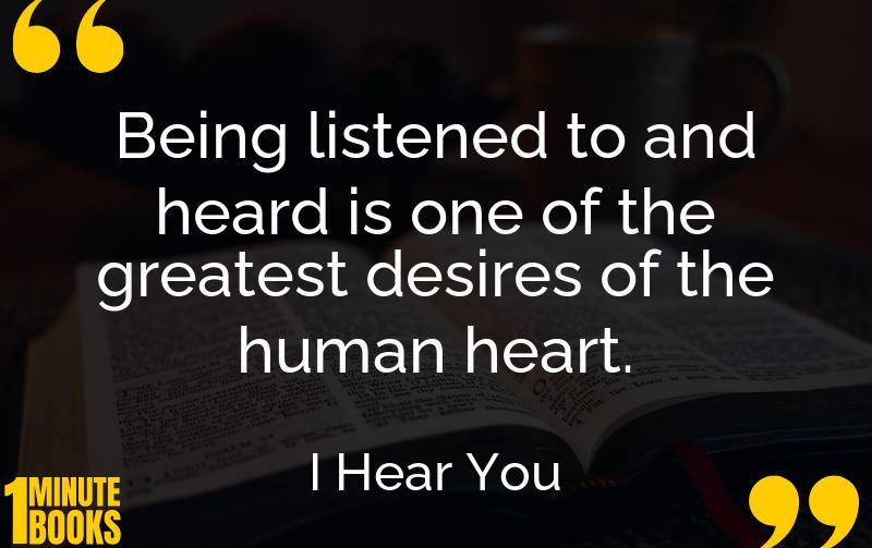 I Hear You Summary Brief Summary