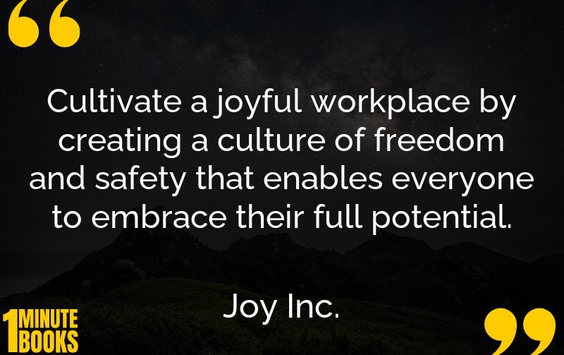 Joy Inc. Summary Brief Summary