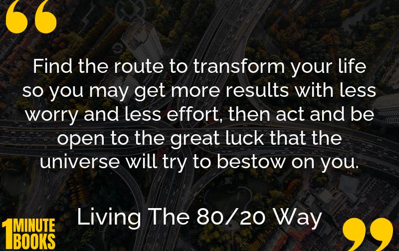 Living The 80/20 Way Summary Brief Summary