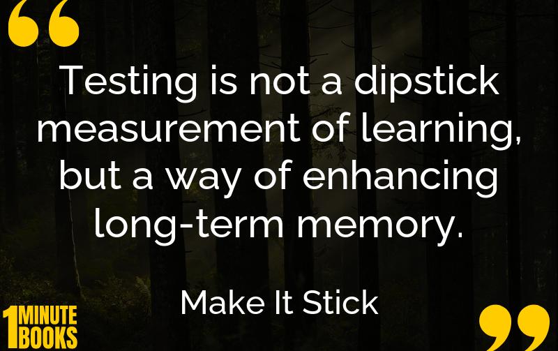 Make It Stick Summary Brief Summary
