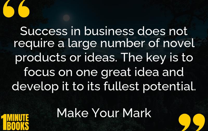 Make Your Mark Summary Brief Summary