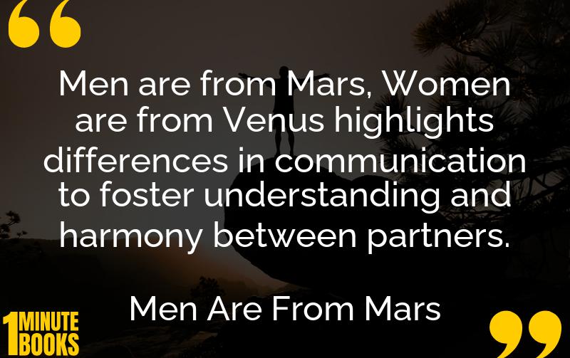 Men Are From Mars, Women Are From Venus Summary Brief Summary