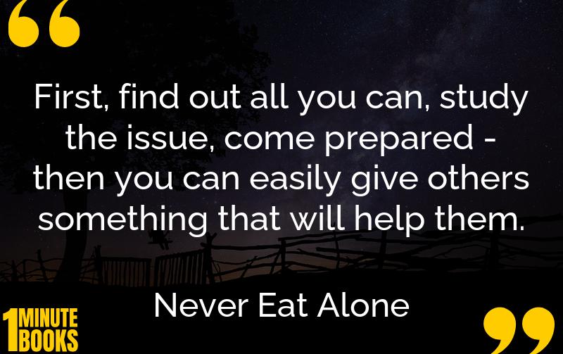 Never Eat Alone Summary Brief Summary