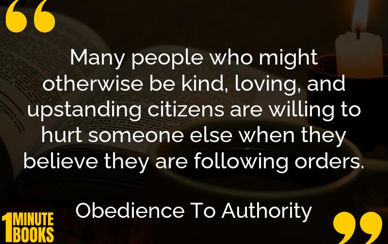 Obedience To Authority Summary Brief Summary