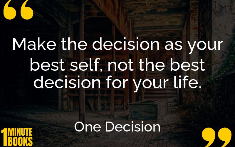 One Decision Summary Brief Summary