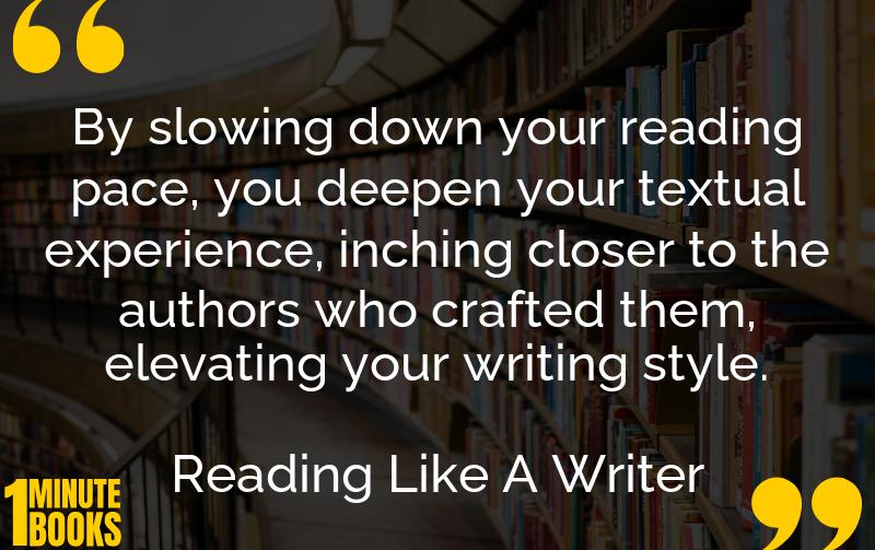 Reading Like A Writer Summary Brief Summary