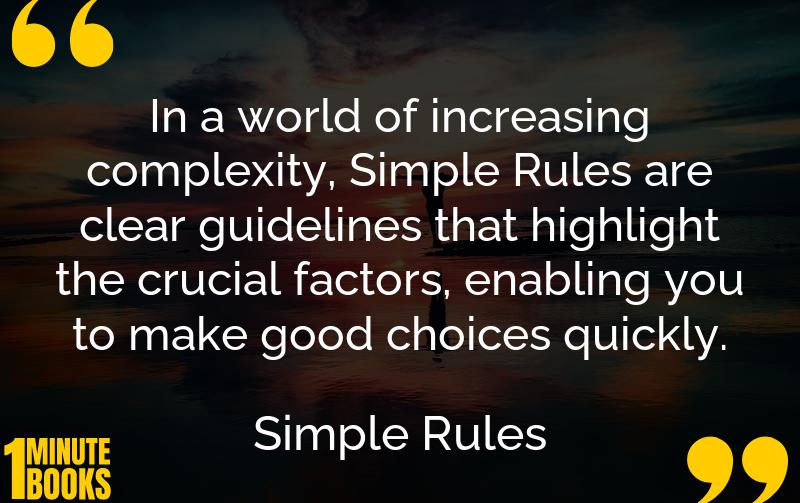 Simple Rules Summary Brief Summary