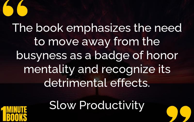 Slow Productivity Summary Brief Summary