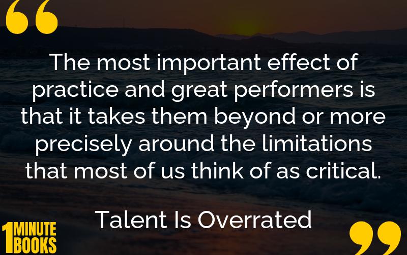 Talent Is Overrated Summary Brief Summary
