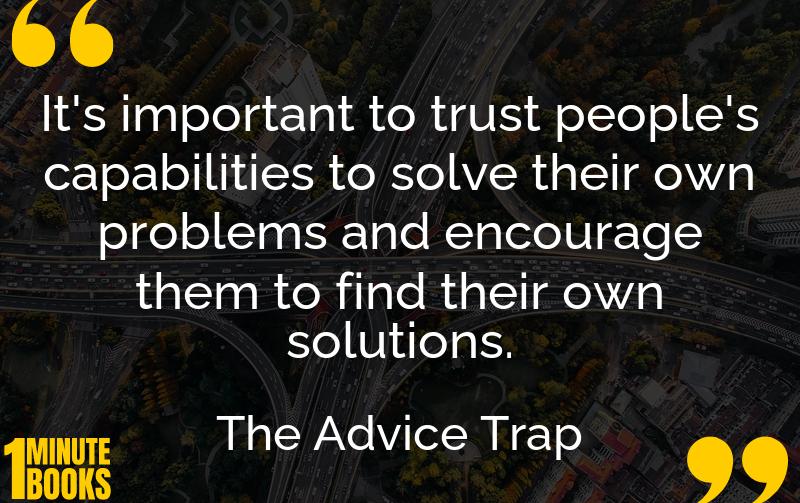 The Advice Trap Summary Brief Summary