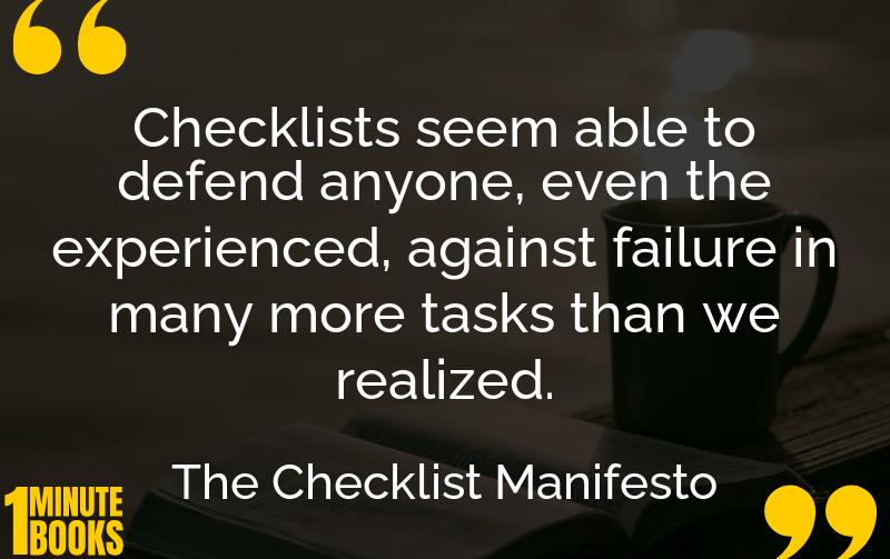 The Checklist Manifesto Summary Brief Summary