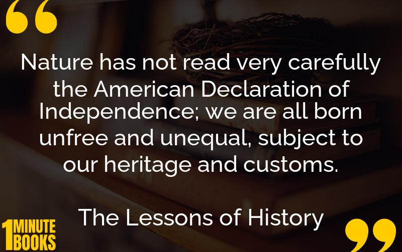 The Lessons of History Summary Brief Summary