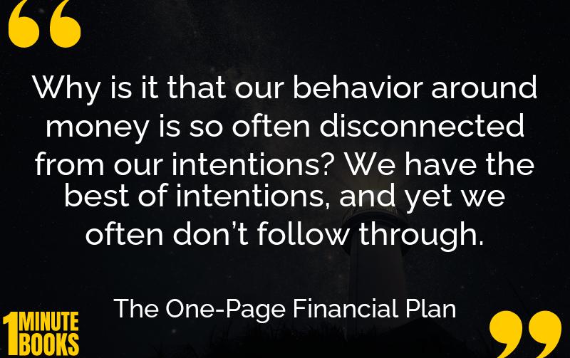 The One-Page Financial Plan Summary Brief Summary