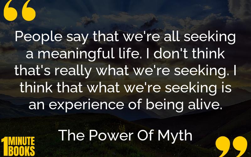 The Power Of Myth Summary Brief Summary