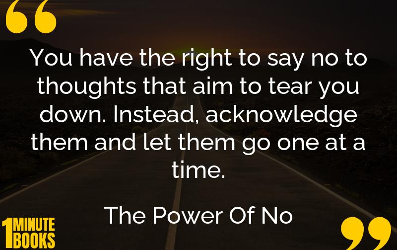 The Power Of No Summary Brief Summary