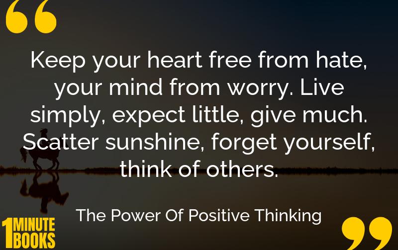 The Power Of Positive Thinking Summary Brief Summary
