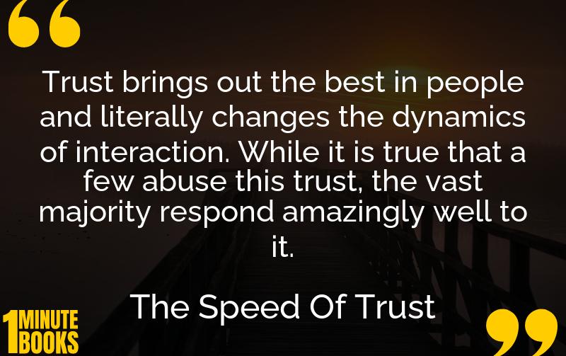 The Speed Of Trust Summary Brief Summary