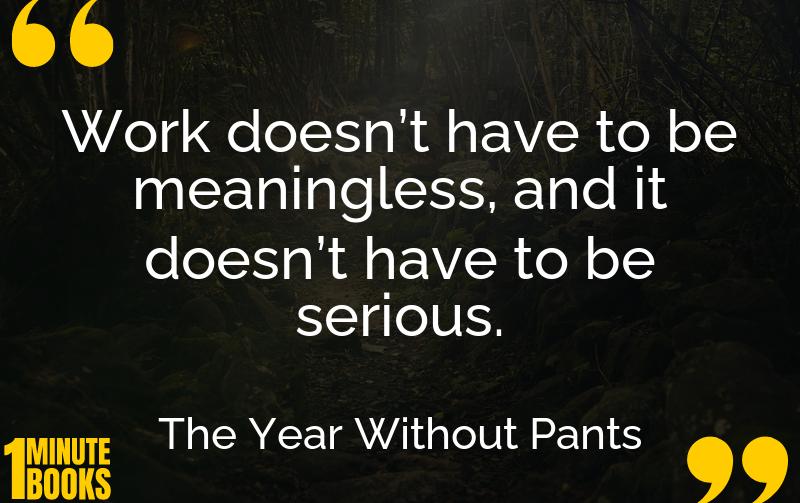 The Year Without Pants Summary Brief Summary