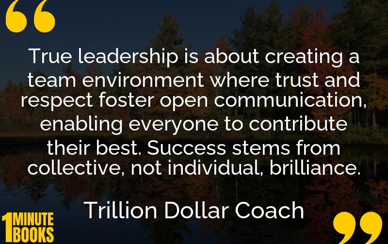 Trillion Dollar Coach Summary Brief Summary