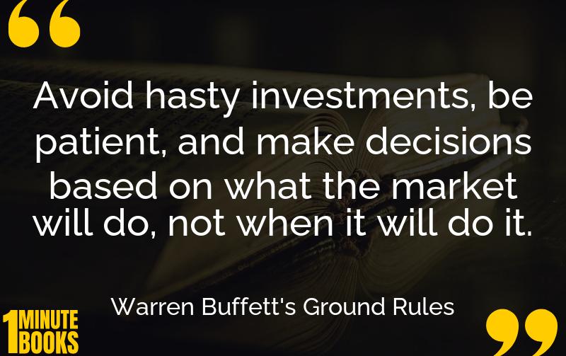 Warren Buffett's Ground Rules Summary Brief Summary